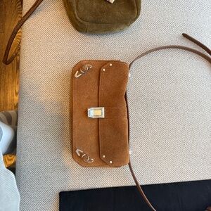 Rag and Bone Max Brownwood suede crossbody bag